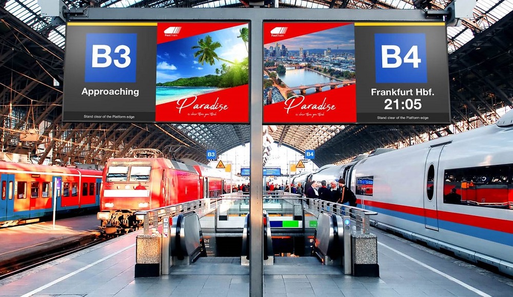 digital signage en la industria del transporte